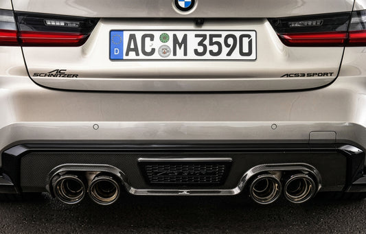 Embellecedores de escape deportivos de carbono AC Schnitzer para M3 G80/G81
